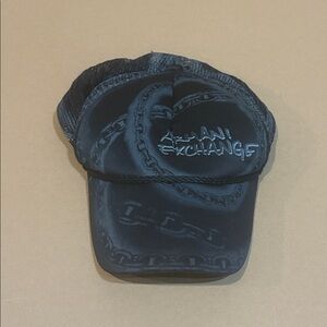 Vintage Armani Exchange Dark grey chain print trucker hat